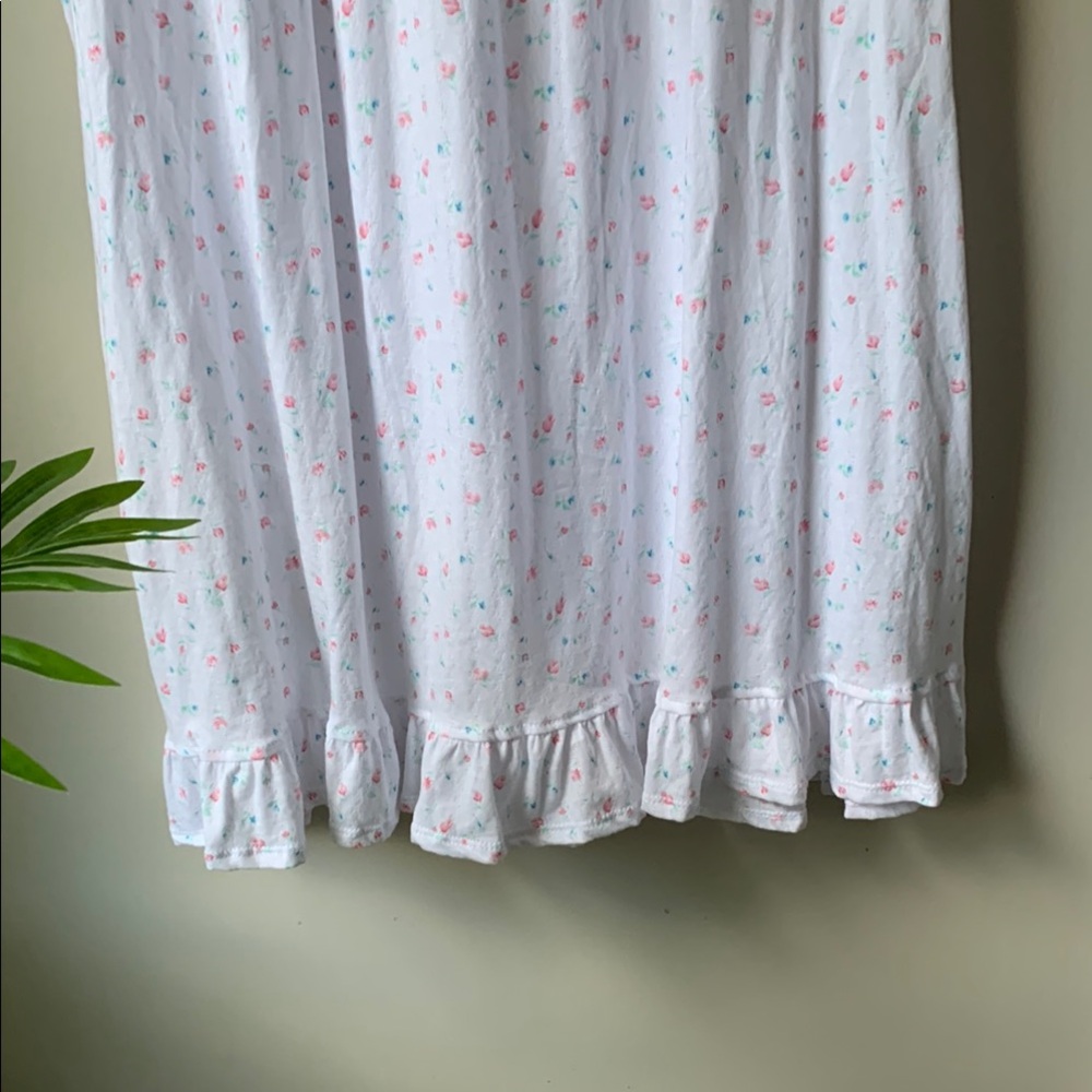 Eileen West White and Pink Sleeveless Nightgown - Picture 11 of 11